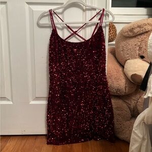 Lucy in The Sky red Sequin Dress
